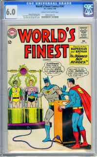 Worlds Finest Comics 147 1965 CGC FN 6 0 Cow pgs Batman Robin