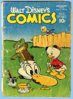 Walt Disneys Comics and Stories 72 Dell 1946 CFM x 2 Free SHIP USA