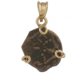 Widows Mite Coin Pendant with Bail 18K Gold —