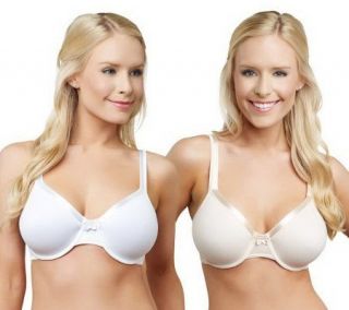 Breezies Set of 2 Underwire Bras with Satin Trim and UltimAir 