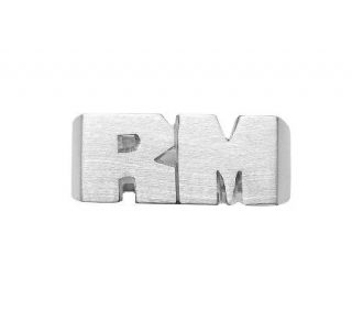 Basch Personalized Sterling Silver Block InitiaRing —