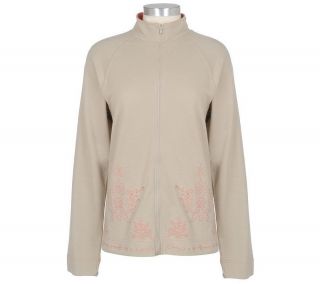 Sport Savvy Stretch French Terry Embroidered Jacket &T shirt