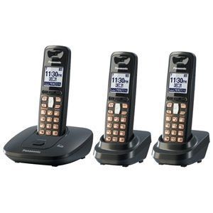 Panasonic DECT 6.0 Expandable Cordless Telephone with 3 Handsets (KX