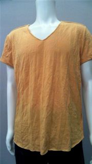Cope Mens Comfort Basic T Shirt SZ S Mustard Short Sleeve Solid Sale