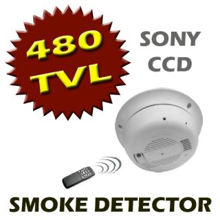 Covert Smoke Detector Alarm Hidden Spy 480TVL Sony CCD Color Camera