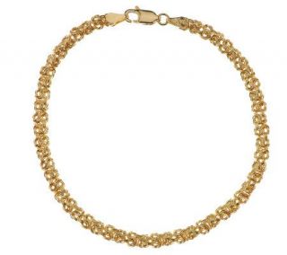 Highly Polished Byzantine Bracelet 14K Gold