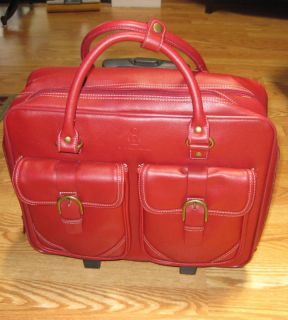 Franklin Covey Rolling Briefcase Carry on Bag 365 Red