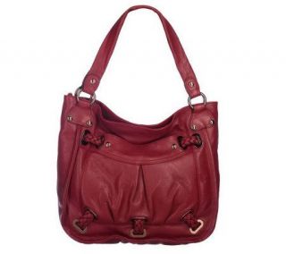 Makowsky Glove Leather Shopper with Front Pocket Detail —