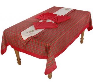 60 x 102 Christmas Tablecloth, Table Runner and Napkin Set