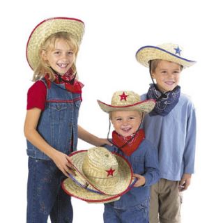 Kids Straw Cowboy Hats Childs Rodeo Western Party favors Birthday