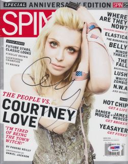 Courtney Love Signed March 2010 Spin Magazine PSA DNA