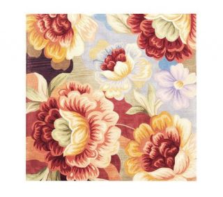 Royal Palace Watercolors Floral Dream 6x 6 Square Wool Rug