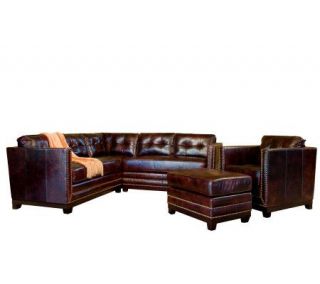 Finer by Design Newcastle Three Piece Italian Leather Furniture Set 