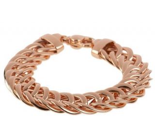 Bronzo Italia 8 Polished Woven Curb Link Bracelet —
