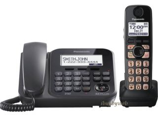 panasonic kx tg4771b dect 6 0 corded cordless phones talking caller id