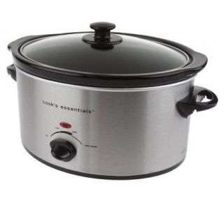 CooksEssentials 4 qt Oval Slow Cooker w/ Travel Bag —
