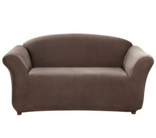Sure Fit Stretch Double Diamond Love Seat Slipcover —