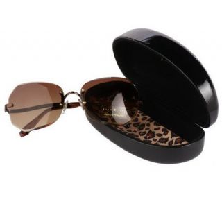 Joan Rivers Beveled Edge Diamond Cut Sunglasses —