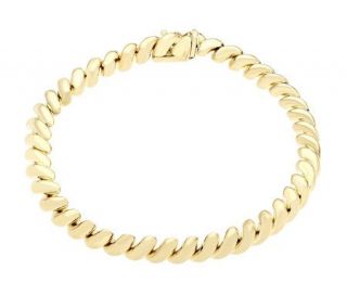 EternaGold 7 1/2 Polished San Marco Bracelet,14K Gold, 9.2g