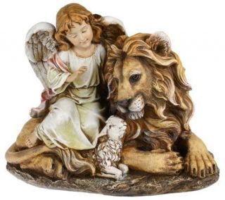 11.5 Angel with Lion and Lamb Figure by Roman —