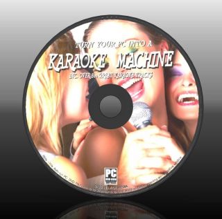 KARAOKE ON YOUR PC SOFTWARE 800 SONG TRACKS WITH WORD LYRICS DISPLAY