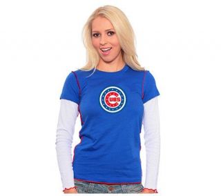 MLB Chicago Cubs Womens Double Layer T shirt —