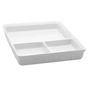Corningware French White 10 x 12 Divided Appetizer Dish