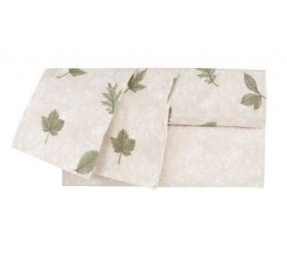 Northern Nights Autumn Leaves 100% Cotton Flannel Full Sheet Set