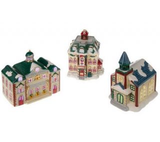 Mr. Christmas Gold Edition Illuminated Village Series with Timer 