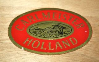 Made Cigar Box Carlmeister Mild Havana Coronas Holland Empty