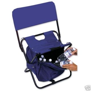 Sports Tailgating Chair w Attached Lined Soft Cooler