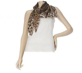 Adorn by Wendy Williams Animal Print with Chain Motif Scarf   A225073