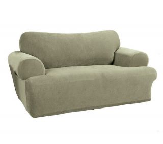 Sure Fit Stretch Pique T Cushion Sofa Slipcover —