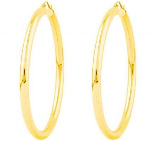 Polished 2 3/8 Round Hoop Earrings, 14K   J308672