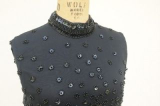 Vintage Kathryn Conover Petite Silk Bead Dress Size 2P