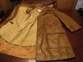 Vtg Cresco Mens Leather Fight Club Sherpa Lined 4 Pocket Blazer Jacket