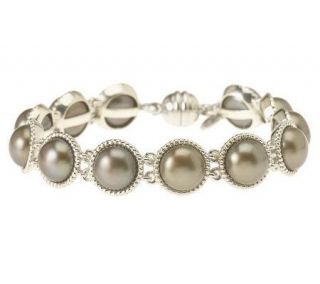 Honora Cultured FreshwaterPearl 9.0mm Button 8 Sterling Tennis 