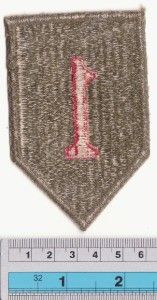  Army 1st Infantry Division Patch WWII Manufacture from Paul H Cottrell