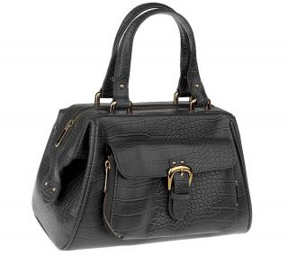 Croco Embossed Bag with Removable Organizer by Lori Greiner — 