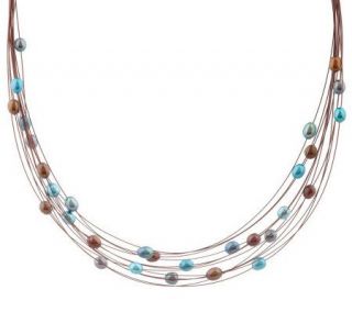 Honora Cultured FreshwaterPearl Multi color Wire Necklace   J30578