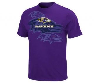 NFL Shadowed Logo Team Color Short Sleeve Crew Neck T Shirt — 