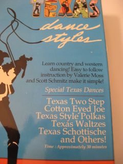 Texas Dance Styles Country Western Dancing Instructional VHS Video Fun