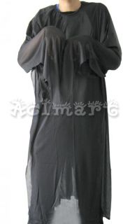 Blk Ghost Robe Halloween Dress Up Party Costume Horror