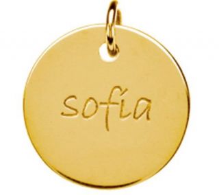 Posh Mommy 18K Gold Plated Large Disc Pendant   J300085