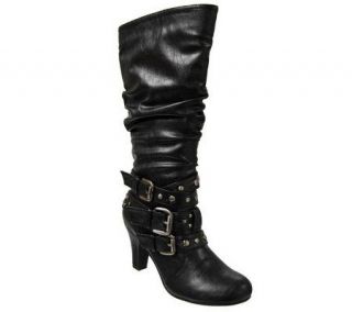 Journee Collection Womens Slouchy Multi BuckleKnee High Boot