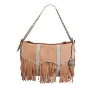 As Is Muxo by Camila Alves Leather Messenger With Fringe —