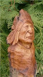 COTTONWOOD CARVING SPIRIT NATIVE AMERICAN INDIAN head dress # 909 made