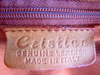 Cristian Made in Italy Genuine Leather Shopper Tote Bag Braided