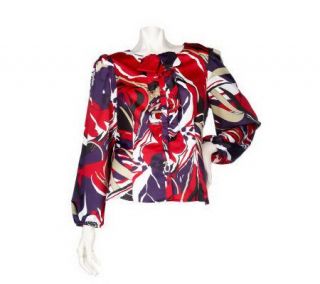 SC by Sara Campbell Floral Print Long Sleeve Blouse —
