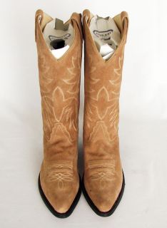  Mens Sz 8 5 Tan Suede Western Cowboy Boots Country Urban Rugged